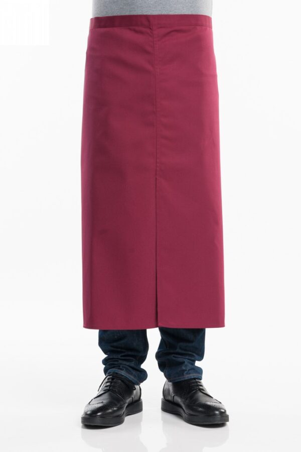 סינר מותן ארוך שסע מרכזי BURGUNDY בורדו