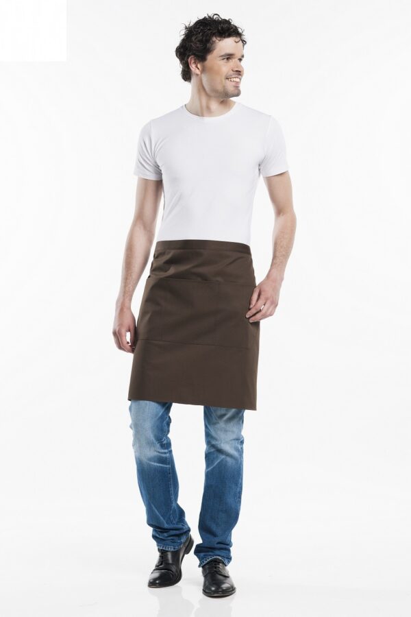 סינר מותן 3 כיסים צבע BROWN צבע חום