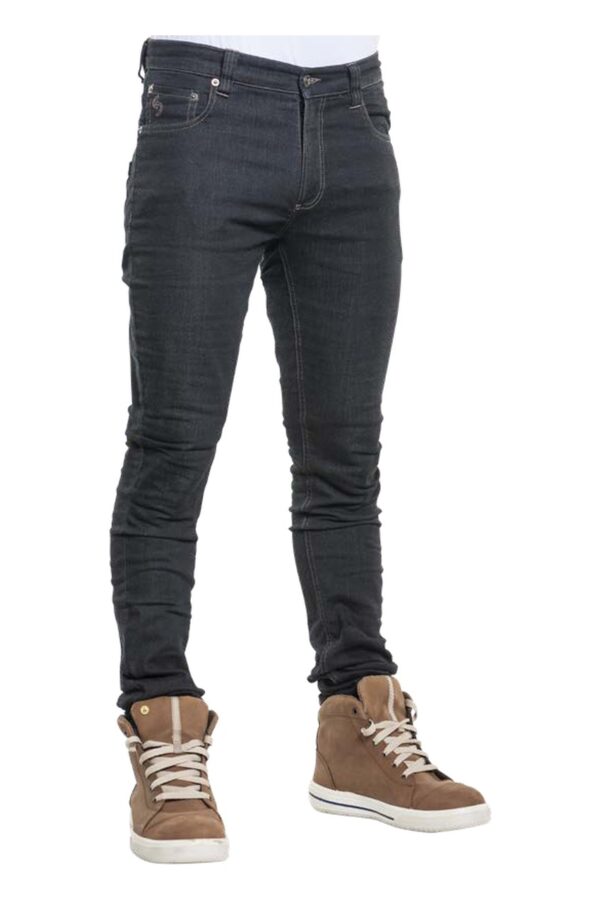 מכנס שף ג'ינס SKINNY JOGG שחור נמתח