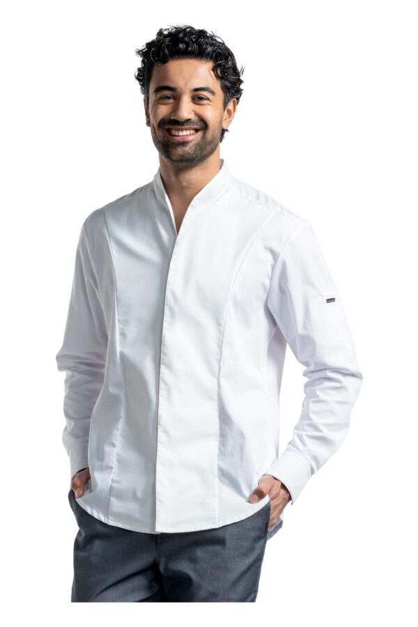 ג'קט שף NOBLE FX נמתח לבן